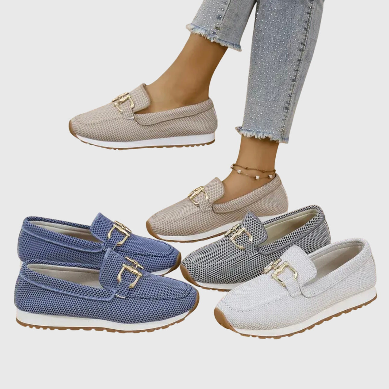 Susie -  Eleganter Slipper mit Golddetail