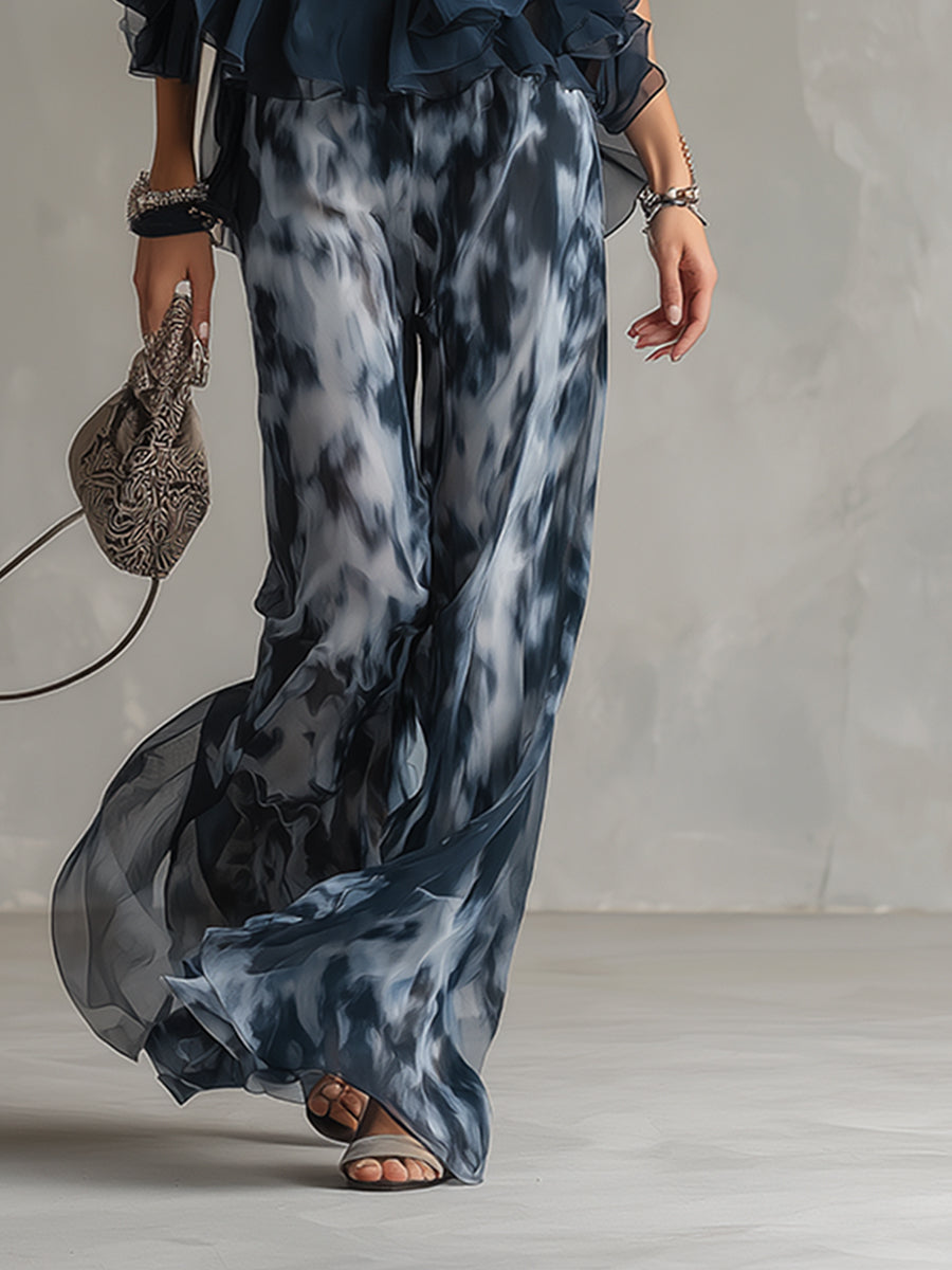 ÉLISA | ELEGANTES LEICHTES SET MIT FLIEẞENDEM TOP UND WEITER HOSE