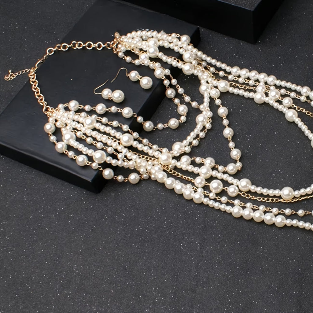 Boho Mehrschichtiges Perlen-Statement-Set