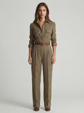 Celia | Karierter Jumpsuit mit Raffinierten Details