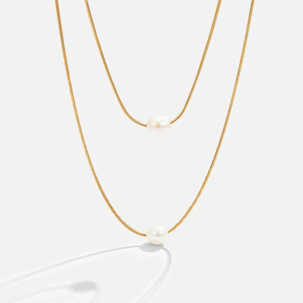 Elegante Schichtperlenkette