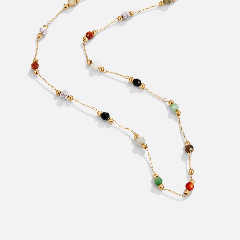 Minimalistische Collier mit Stein