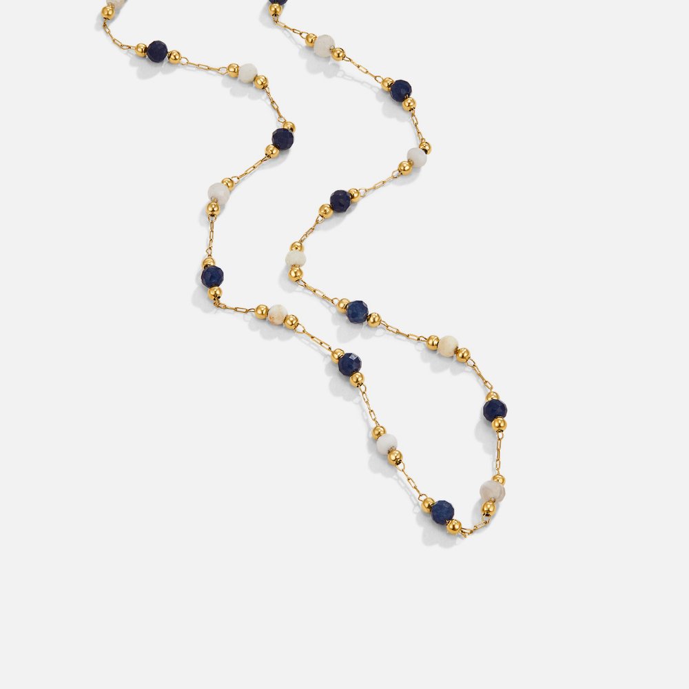 Niedriges Collier mit Steinen