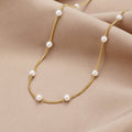 Zeitlose Perlen-Gold-Halskette