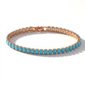Elegantes Gold Türkis Kettenarmband