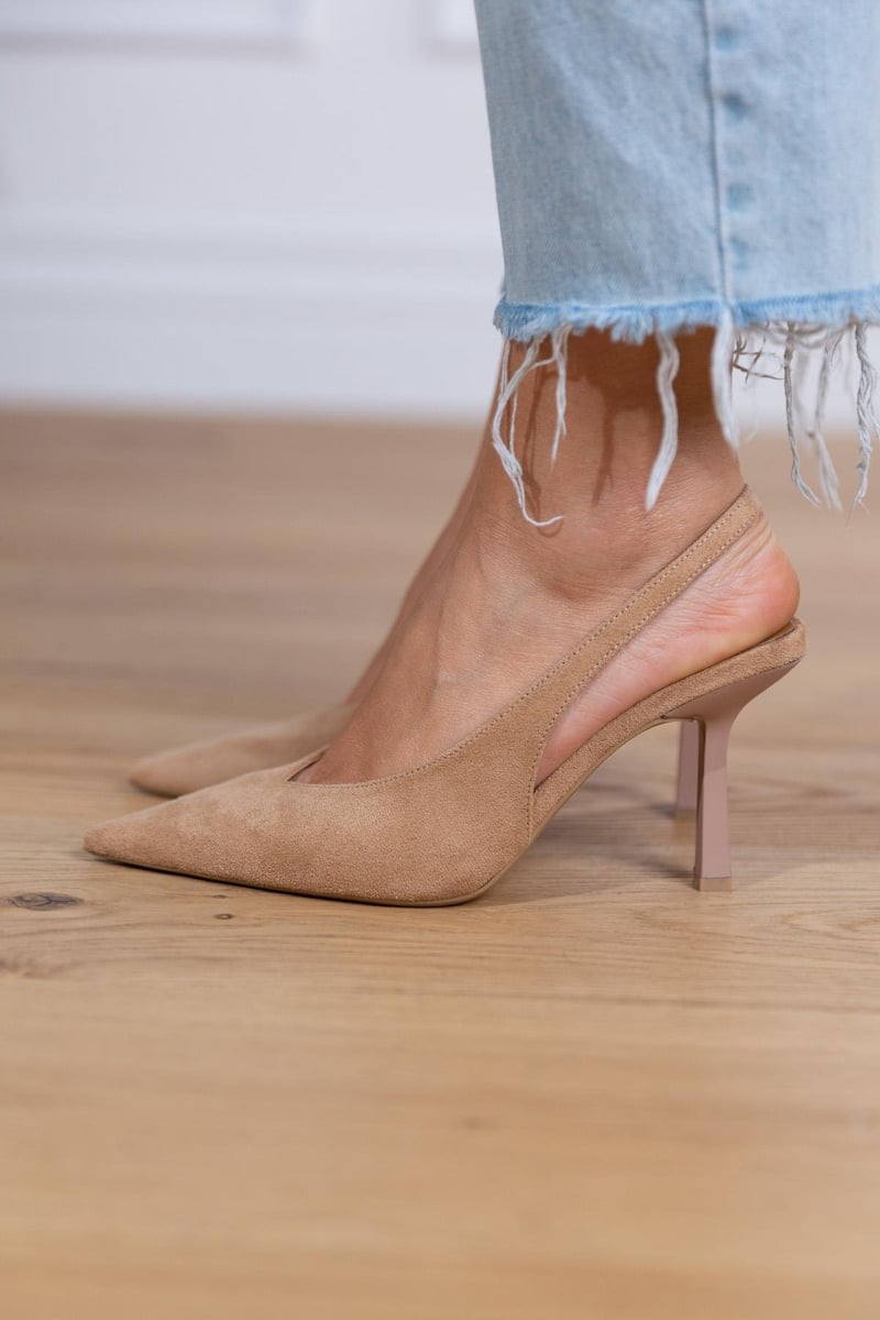 Carina | Slingback Pumps in Nude