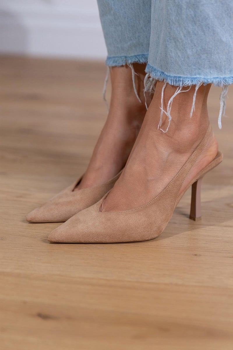Carina | Slingback Pumps in Nude